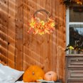 thumbnail image 4 of Qocolhg Fall Decorations For Home, Thanksgiving Harvests Festival Maple Leaf Pumpkin Wall Hanging Rattan Circle Autumns Color Maple Leaf Pumpkin Fruit String, Thanksgiving Decorations Indoor Outdoor, 4 of 6