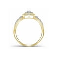 thumbnail image 2 of 10kt Yellow Gold Round Diamond Square Cluster Bridal Wedding Engagement Ring 1/6 Cttw, 2 of 2