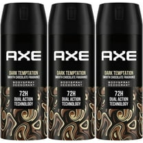 3 Pack Axe Dark Temptation Deodorant Body Spray for Men, 72 Hr. 150ml / 5.07 Oz