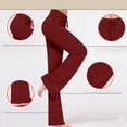 thumbnail image 4 of Womens Casual Wide Leg Palazzo Pants Summer High Waist Straight Leg Lounge Trousers Lightweight Pants Pockets Ladies Comfy Plus Size Trendy Outfits Flowy Straight Leg Clothes Navy, 4 of 7