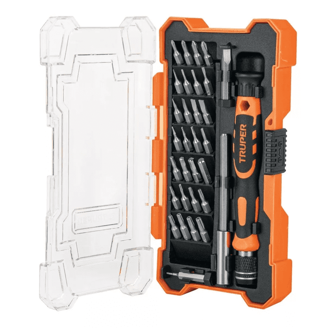 Juego De Desarmador De Joyero Con 30 Puntas 14162 Naranja/Negro