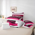 thumbnail image 6 of Feelyou Leopard Cheetah Print Twin Bedding Sets 7pcs, Abstract Lines Bedding Comforter Set, 6 of 8