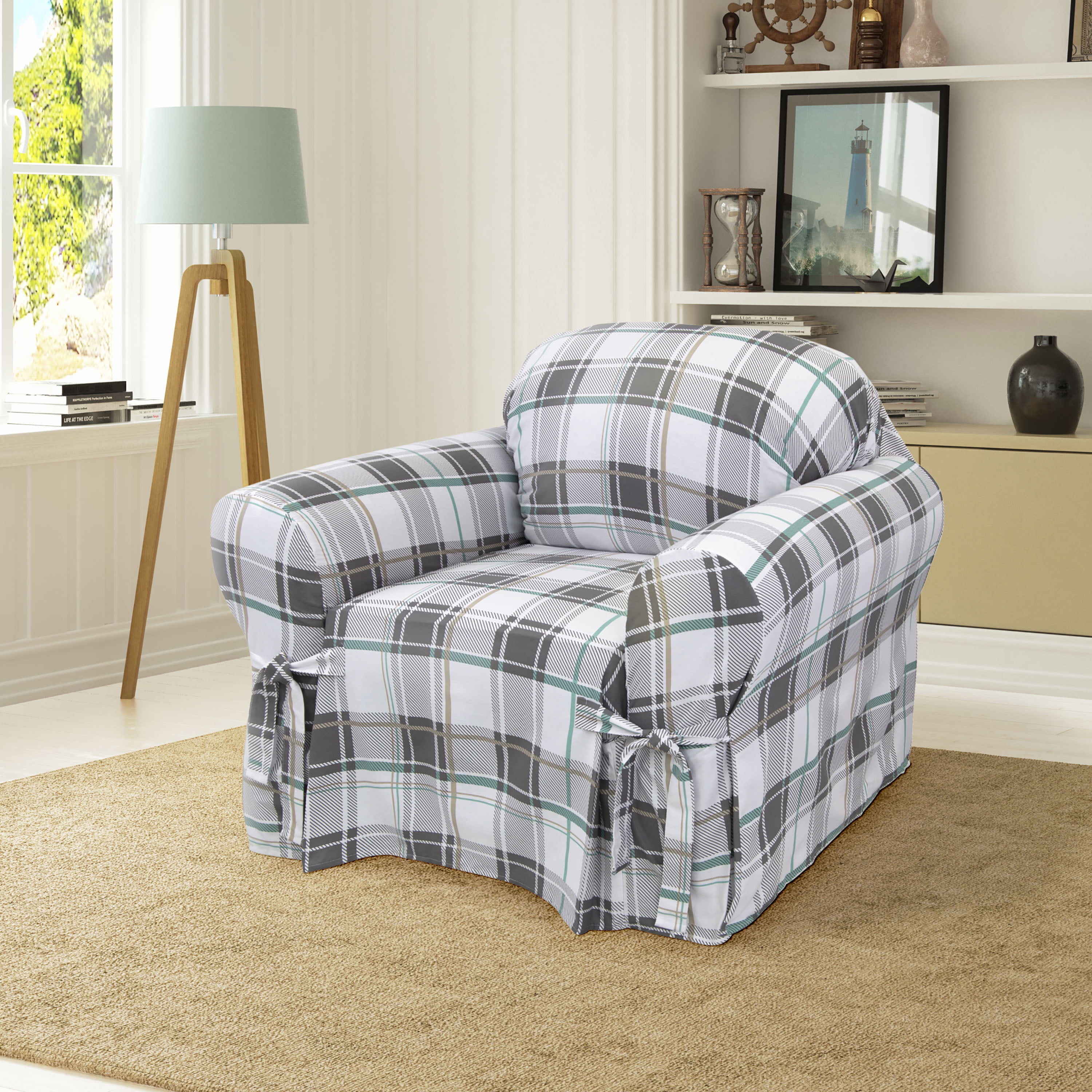 Serta 100 Cotton Duck RelaxedFit Furniture Slipcovers, Box Cushion