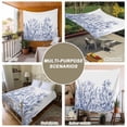 thumbnail image 6 of Blue Spring Floral Large Tapestry for Bedroom Wall Hanging Tapestry,Watercolor Botanical Summer Vintage Ceiling Backdrop Tapestries Poster Blanket Wall Decor for Teens Room Living Room 86" x 104", 6 of 8