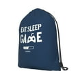 thumbnail image 2 of XMXT Waterproof Gym Bag, Game Slogan Design Blue Drawstring Backpack for Men, s Blue, 2 of 8