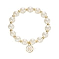 thumbnail image 1 of Imitación de perlas 26 alfabeto etiqueta pulsera de moda y versátil pulsera de cuentas de cordón elástico para las mujeres pulsera de cuentas para los seres queridos y (M S), 1 of 4
