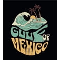 thumbnail image 5 of Gulf of Mexico Wave Text Youth Navy Blue Long Sleee Hoodie-XS, 5 of 6