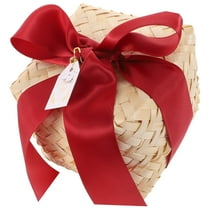 MLINS Woven Gift Box with Ribbon Square Gift Box Gift Storage Box Gift Storage Container Woven Box