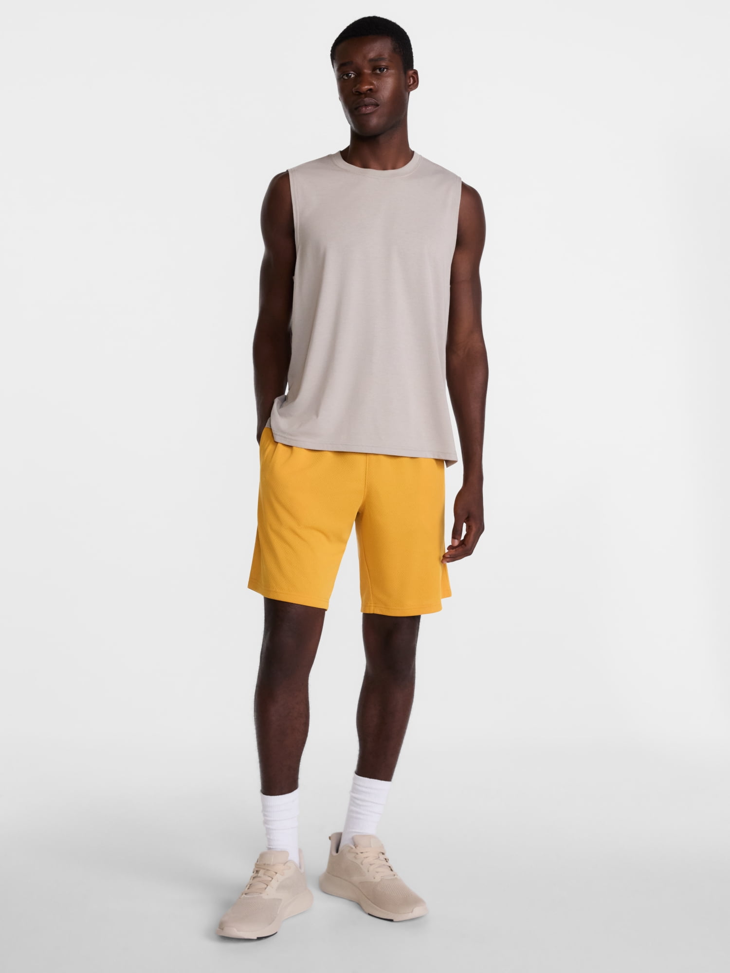 Athletic Works Men's and Big Men's Active Mesh Shorts, 9" Inseam, Sizes XS-5XB