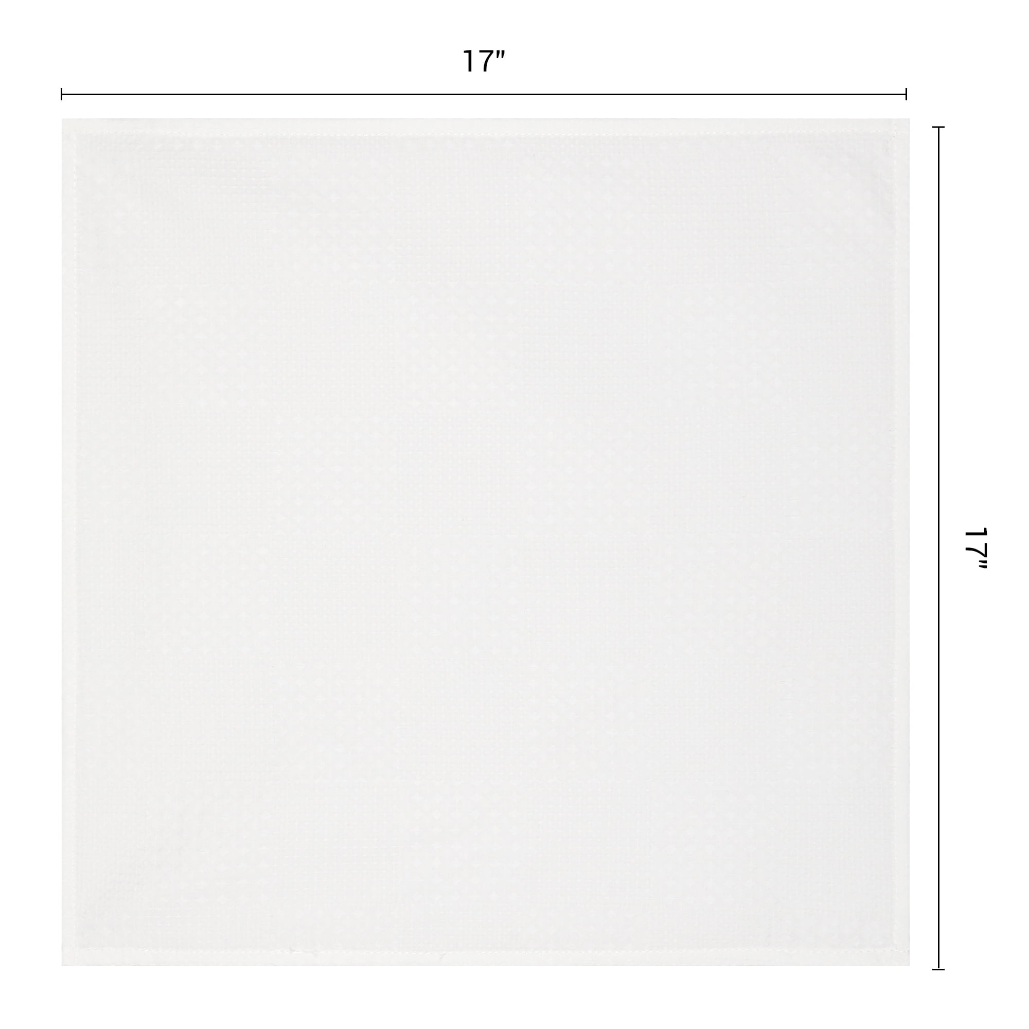 Unique Bargains 6Pcs Washable Dining Events Cloth Napkins White 17x17inch
