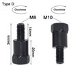 thumbnail image 1 of Adaptador De Tornillo De Espejo De Metal De Acero Negro De 10 Mm En Sentido De Las Agujas Del Reloj huangjie unisex, 1 of 2
