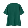 thumbnail image 6 of Uootdi Short Sleeve Tops for Women V Neck Button Placket Crinkled Fabric Blouses Casual Daily Comfortable Tunics Gift, 6 of 7