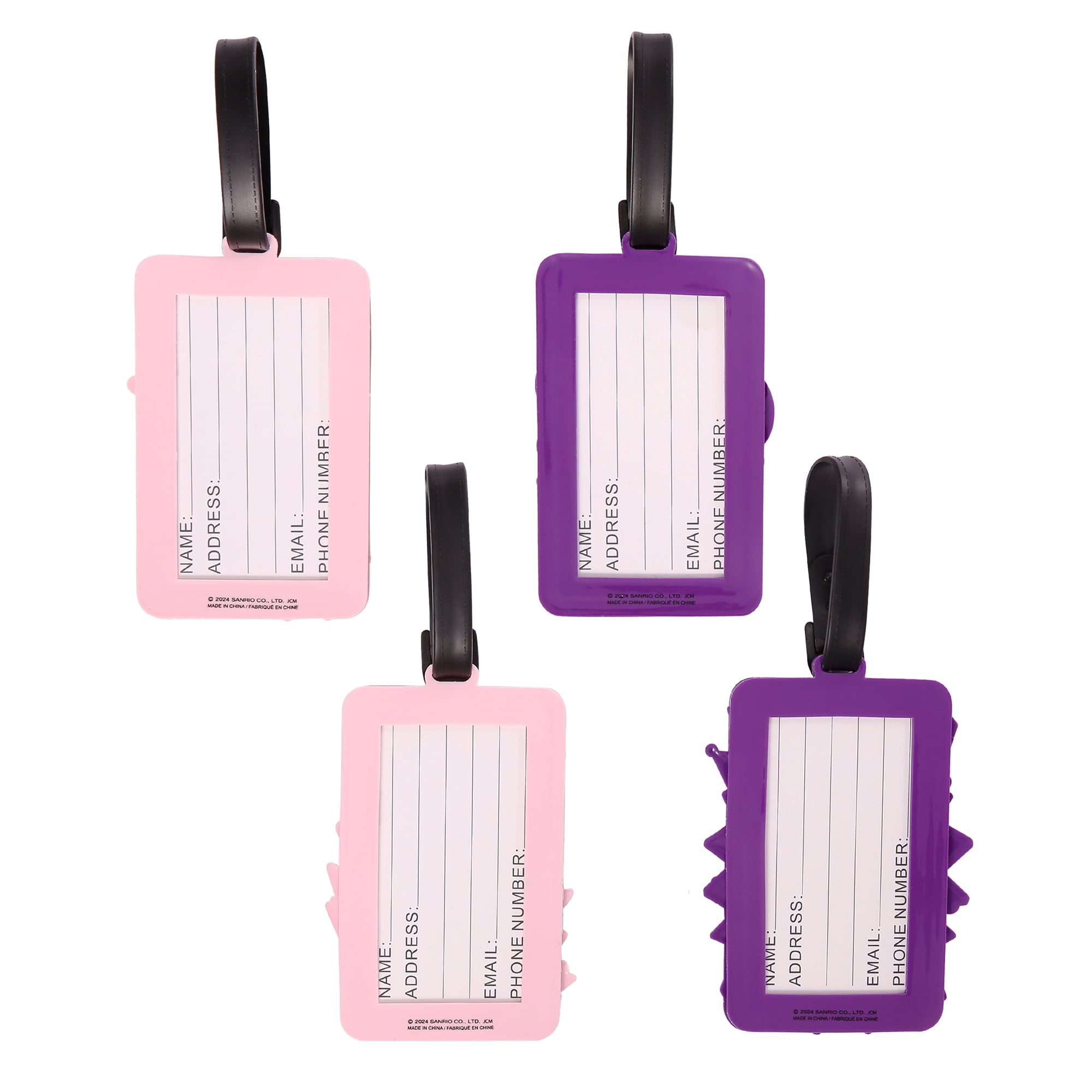 Sanrio Hello Kitty & Friends 4-Piece Luggage Tag Set - Cute Travel Essentials