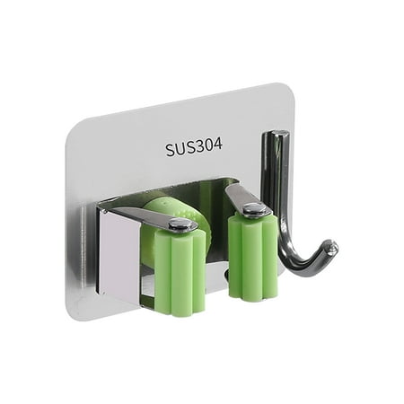 

Njspdjh Bathroom Decor Toilet Mop Artifact Hook Clip Steel Punching Storage Stainless Bathroom Products