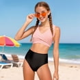 thumbnail image 4 of HCNTES Girls Swimsuit Bikini Sets 2 Piece Bathing Suits For Teen Girls Swimwear Kids Outdoor Activities Clothing in Summer(S-Pink,13-14 Years), 4 of 9