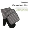 thumbnail image 5 of Cuisinart Kitchen Oven Mitt/Glove & Rectangle Potholder with Pocket Set w/Neoprene for Easy Gripping, Heat Resistant up to 500 degrees F, Twill Stripe- Titanium Grey, 5 of 7