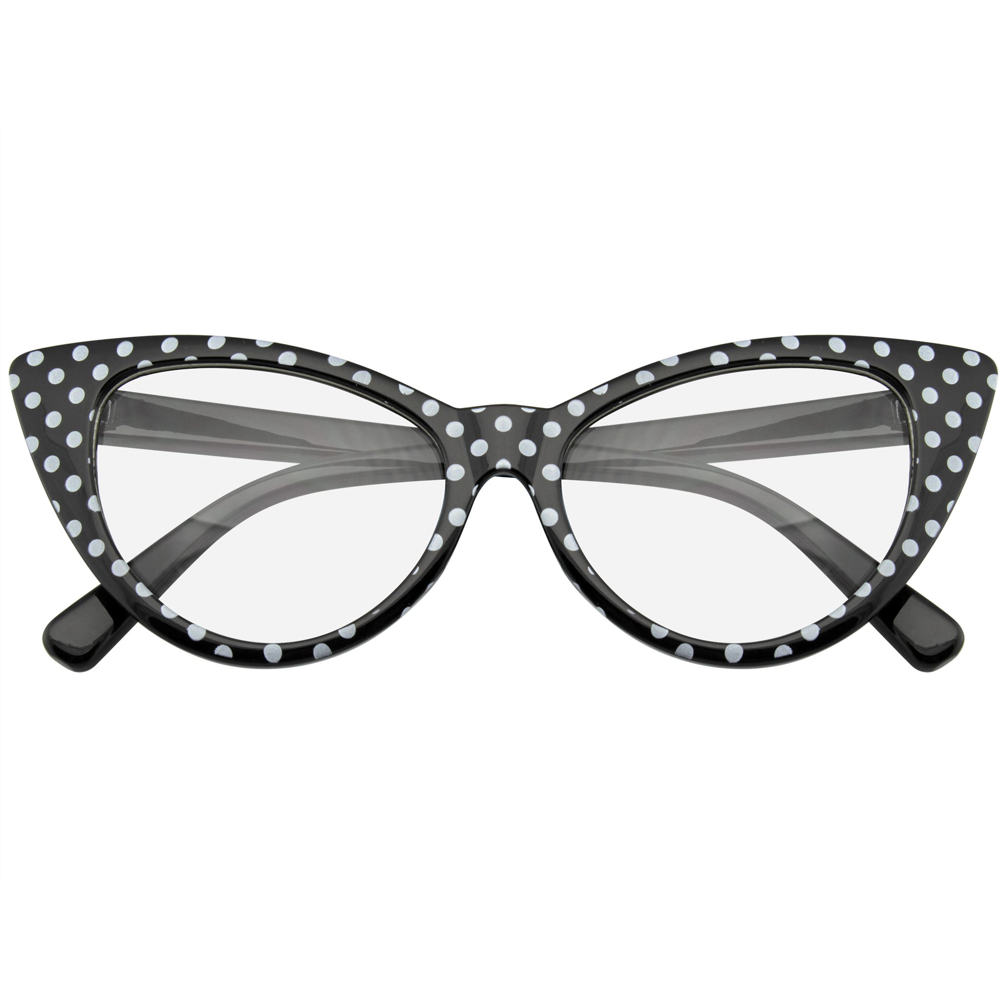 Emblem Eyewear Polka Dot Super Cat Eye Glasses Vintage Inspired