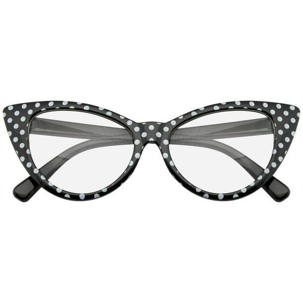 Emblem Eyewear Polka Dot Super Cat Eye Glasses Vintage Inspired