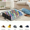thumbnail image 2 of 2-piece set (black+gray) Wide Hat Storage for Baseball Caps Organizer with 2 Sturdy Handles Hat Bags Holds Up to 40 Hats Foldable for Home Travel, 2 of 5