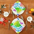 thumbnail image 4 of Coolnut Set of 1 Beautiful Colorful Neon Leaves Satin Napkin Square 20 Inches Table Napkins Soft Smooth Decorative Napkins for Wedding Banquet Party Decoration, 4 of 6