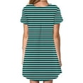 thumbnail image 3 of Women's Summer Casual Tshirt Dresses Crewneck Short Sleeve Loose Comfy Tunic Dress Short Beach Sundress with Pockets, 3 of 5