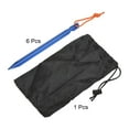 thumbnail image 3 of Uxcell 18cm Y-Beam Aluminum Tent Stakes with Pull Rope Kit 6Pcs and a Storage Bag, Dark Blue 1 Set, 3 of 7