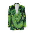 thumbnail image 5 of Uorisanigo Mens Knit Blazer Jacket Casual Size S Lightweight Blazer Suit Jacket with Pockets Knit Daily Blazers Mens St Patrick Day Outfits, St Patrick Day Tie-Dye, 5 of 6