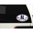 thumbnail image 2 of Flag of Alabama / American Flag Oval 3M Vinyl Bumper Sticker Decal | Navy & Gold Tuscaloosa, AL Sticker Vinyl Decal, 2 of 3