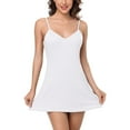 thumbnail image 4 of Women's Full Silp Dress with Built in Bra Spaghetti Nightgown Long Cami, 4 of 8