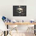thumbnail image 5 of Fuzoiu Gold Pattern Skull Print Canvas Wall Art for Bathrooms,Wall Decor for Bedroom,Framed Artwork for Wall,Modern Wall Decorations Prints Picture for Kitchen Home, 5 of 6