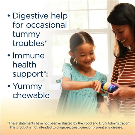 Renew Life Kids Chewable Probiotic Tablets, Unisex, 3 Billion CFU, Berry, 60 Count