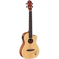 thumbnail image 1 of Ortega Guitars, 4-String Bonfire Series Baritone Ukulele with Tortoise Binding and Laser Etching, with Built-in Electronics & Cutaway, Right (RU5CE-BA), 1 of 5