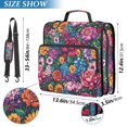 thumbnail image 2 of FORMRS Zipper Binder with Shoulder Strap 2-inch Ring 500 Sheet Capacity File Bag, Charming Floral Pattern, 2 of 5