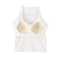 thumbnail image 4 of Racerback Tank Tops for Women Built in Bra Sleeveless Crop Top Deep V Neck Stretchy Slim Fitted Undershirts, 4 of 6