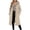 Beige, variant on Woolen Coat Leisure Midlength Coat Womens Wool Blend PeaCoat Fashion Winter Dressy Overcoat Single Breasted Trench Jackets with Hood