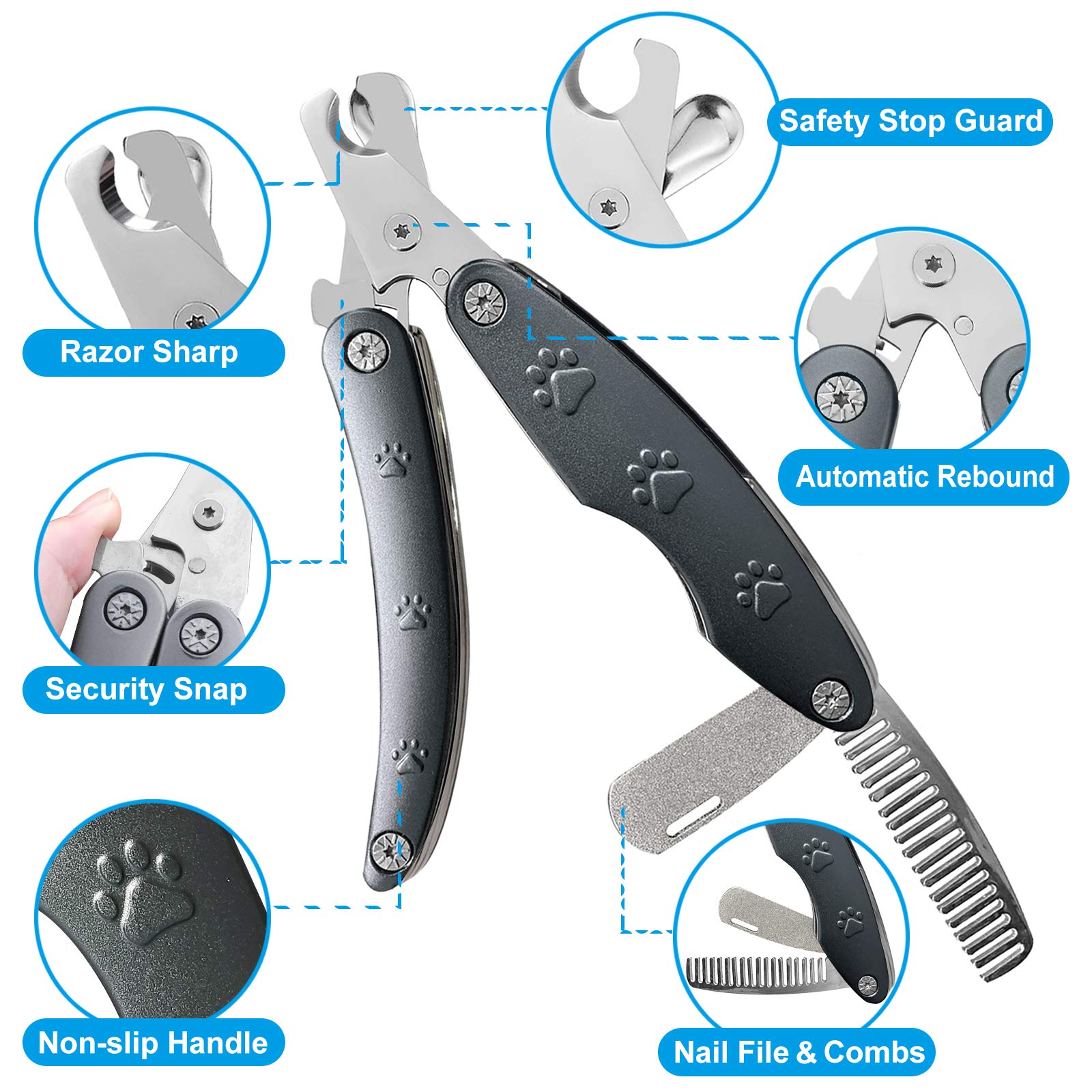 Pet Deluxe Dog Nail Clippers with Nail File photo 4
