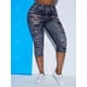 thumbnail image 3 of Talla grande 3D Skull Jean PRINT CULTPED JEGGINGS Rosegal Leggings de talla grande, 3 of 5