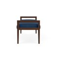thumbnail image 2 of Pemberly Row Waiting Reception 2 Seat Bench Wood Frame in Blue, 2 of 5