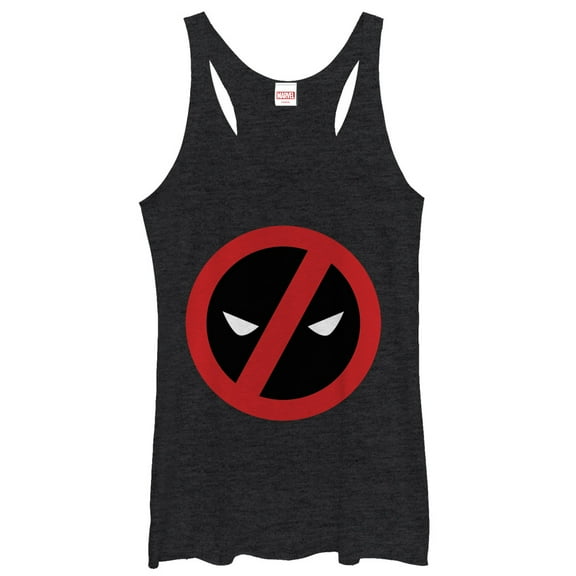 Women's Marvel Simple Deadpool  Racerback Tank Top Black Heather Medium