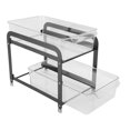 thumbnail image 4 of 2 Tier Storage Organizer 2 Tier Cups Mugs Drying Rack Desktop Water Cup Holde RHousehold Pull Tea Cup Storage Rack Black, 4 of 5
