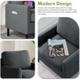 thumbnail image 6 of LAZZO Accent Chair, Linen Upholstered Armchair for Living Room, Bedroom and Apartment, Dark Gray, 6 of 9