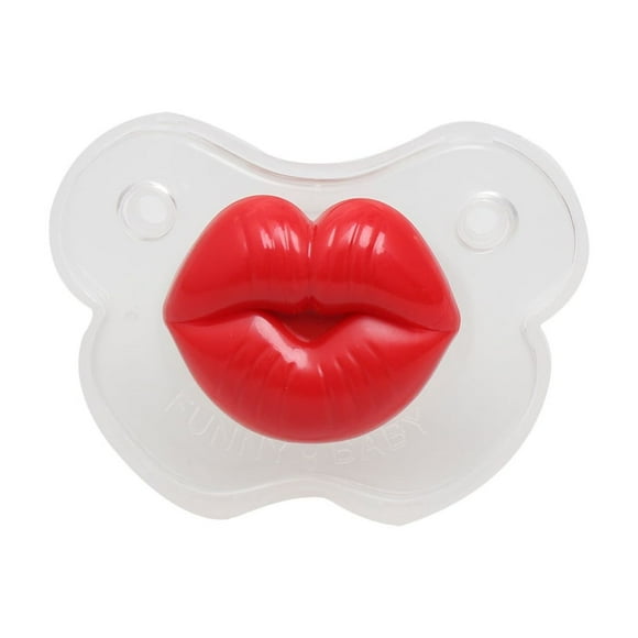 Chupete de silicona con forma de labios de color rojo cereza para recién nacidos, juguete tranquilizador, accesorios de lactancia para bebés recién nacidos.