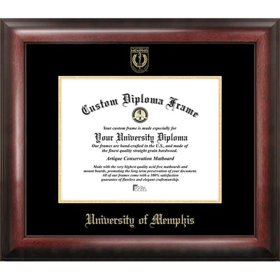 University of Memphis Gold Embossed Diploma Frame
