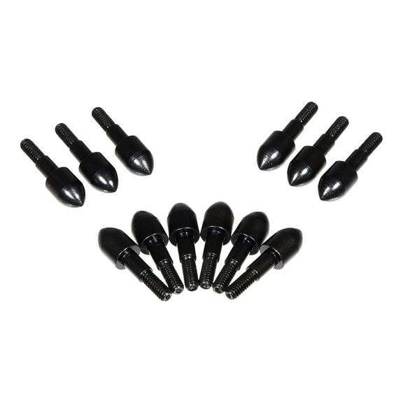 Titan 11/32" Archery Steel Bullet Points, 100-Grains, 12-Pack, Black