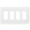 thumbnail image 2 of Maxxima 4 Gang Decorative Screwless Wall Plate, White (Pack of 10), 2 of 2