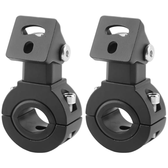 2 Pcs Motorcycle Driving Light Mount Bracket, Universal Adjustable LED Bar Clamp, 0.7 to 1.3 in Tube Fitment, Long-Lasting No-Drill Aluminum Alloy for ATV UTV Vehicle