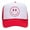 White/Red, variant on Happy Face Smile Face Unisex Embroidered Foam Front Mesh Back Trucker Hat, White/Red