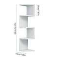 thumbnail image 3 of Multi-Layer Corner Bookshelf Organizer | Wall Mount White PVC Storage Shelf | 5-Tier Layered Design | Multiple Compartments | Space Saving | Modern Home Decor | 1 Pc | 8.5x6x5cm, 3 of 6