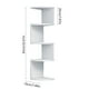 thumbnail image 3 of Organizador de estante de esquina blanco con múltiples compartimentos | Estantería de PVC moderna para montaje en pared | Diseño con particiones multilayer | Sostiene libros y elementos decorativos, 3 of 6
