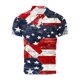 thumbnail image 5 of Blusa y camisa de manga corta con cuello vuelto para hombre, estilo casual, de moda, de manga corta, con botones estampados y cuello vuelto, blusa de poliéster para hombre., 5 of 5